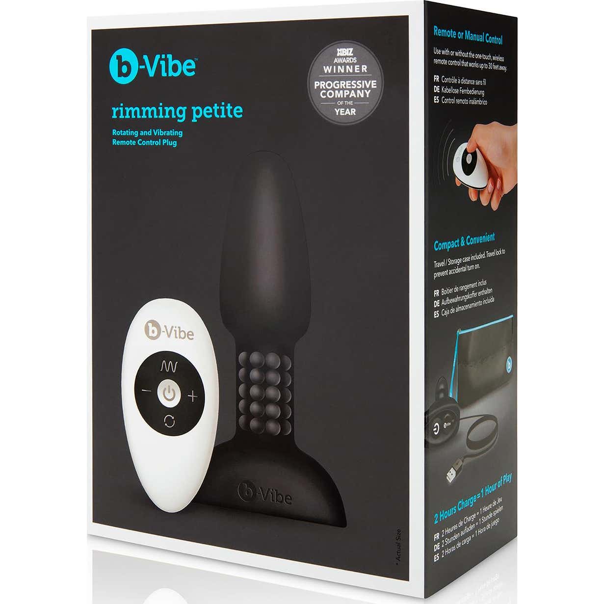 B-Vibe Rimming Petite Black Anal Plug 1ud