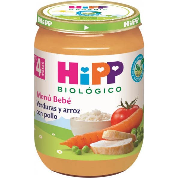 Hipp Tarrito Verduras Arroz con Pollo Bio +4M 190g