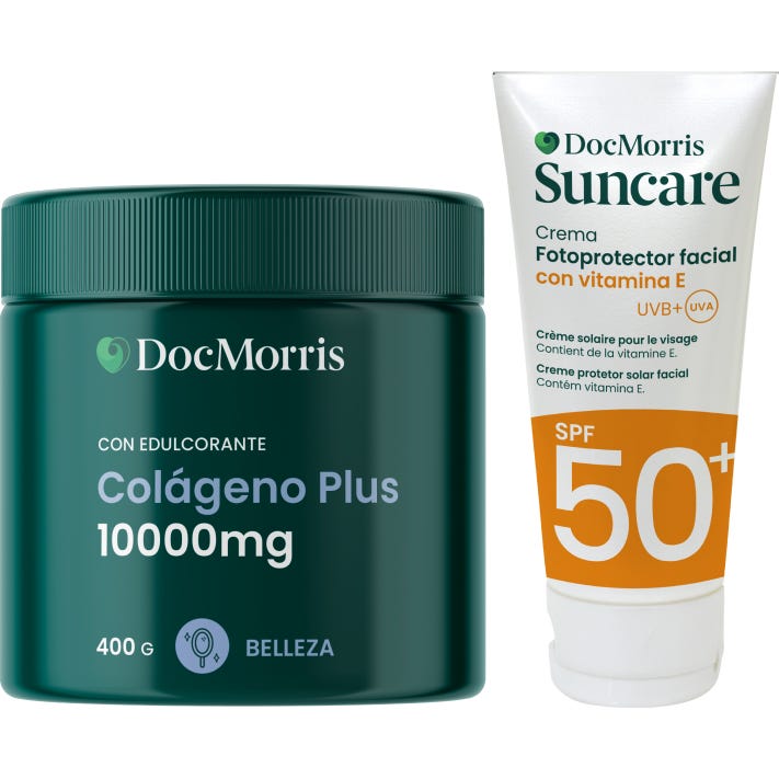 DocMorris Pack Colágeno Plus 400g + Crema Facial SPF50+ 50ml