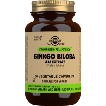 Solgar Ginkgo Biloba Extracto de Hoja 60vcaps