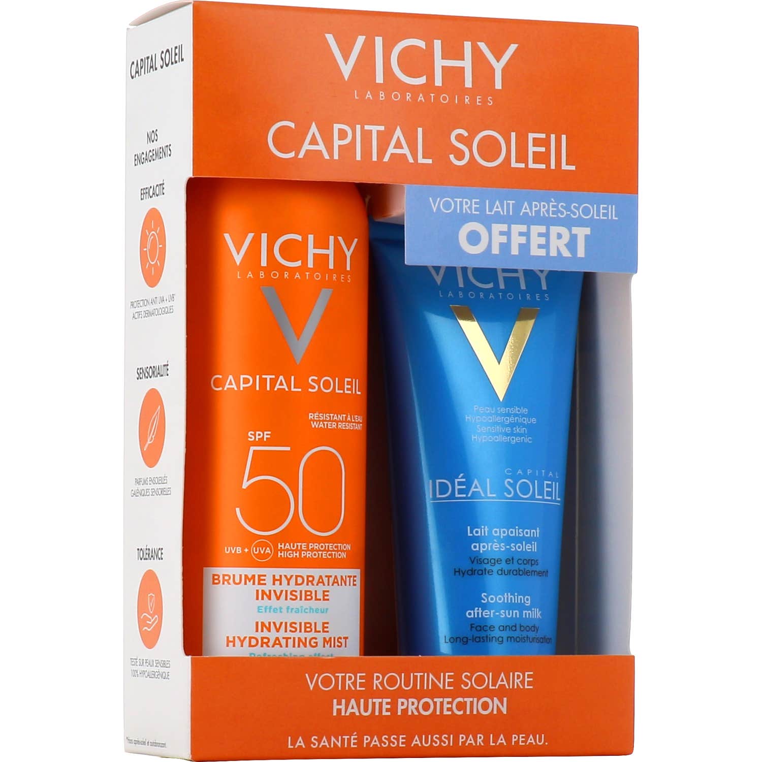 Vichy Capital Soleil Pack Bruma Spf50 + Idéal Soleil Leche