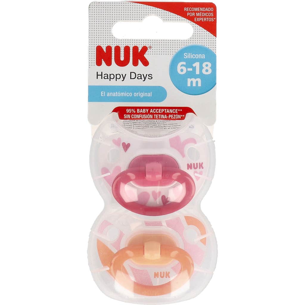 NUK Nukete chupete silicona T-2 2uds