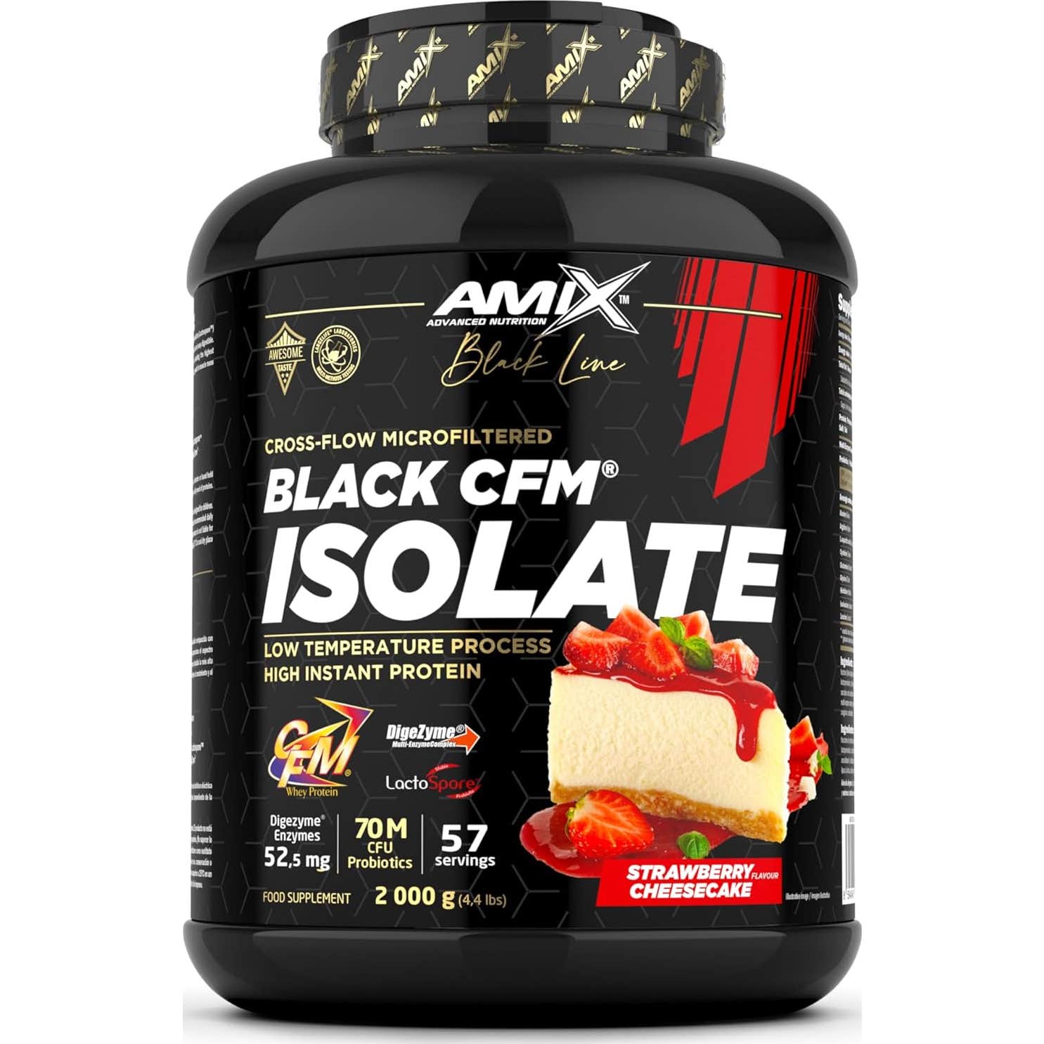 Amix Black CFM Isolate Fresa Tarta de Queso 2kg