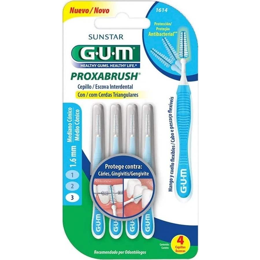 Cepillo Interdental Gum Proxabrush Azul 4uds