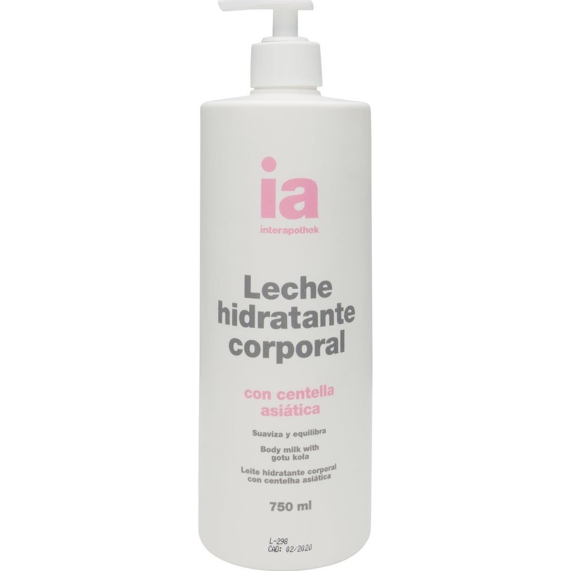 Interapothek leche corporal hidratante centella asiática 750ml