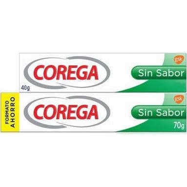 Corega Pack Crema Prótesis sin Sabor 2uds