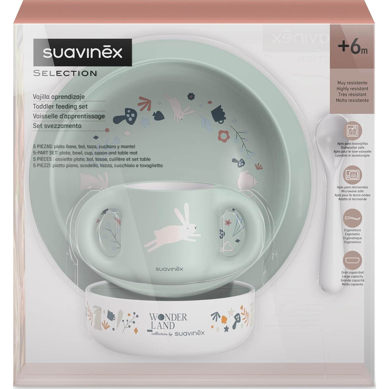 Suavinex Vajilla de Aprendizaje Hygge Verde 5uds