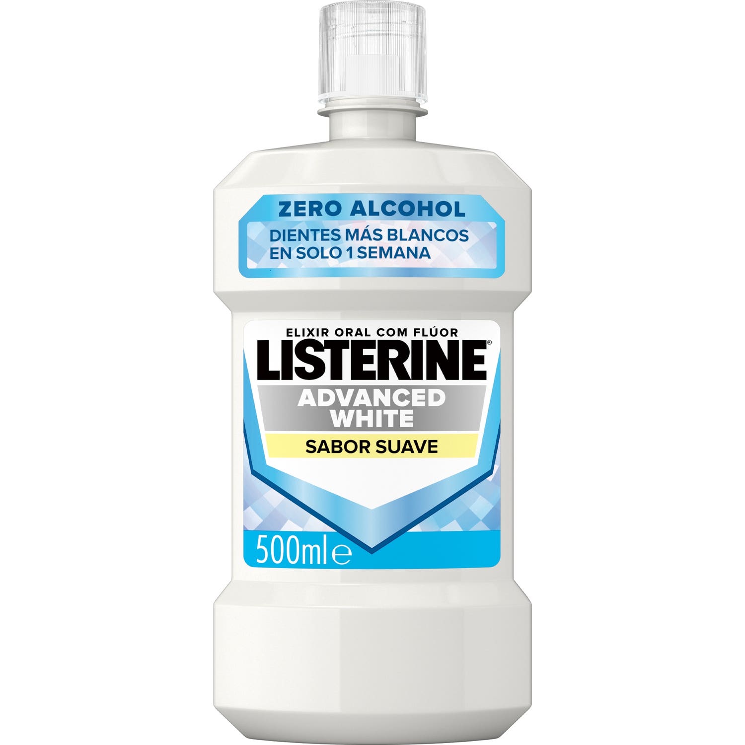 Listerine Enjuague Bucal Advanced White Sabor Suave 500ml