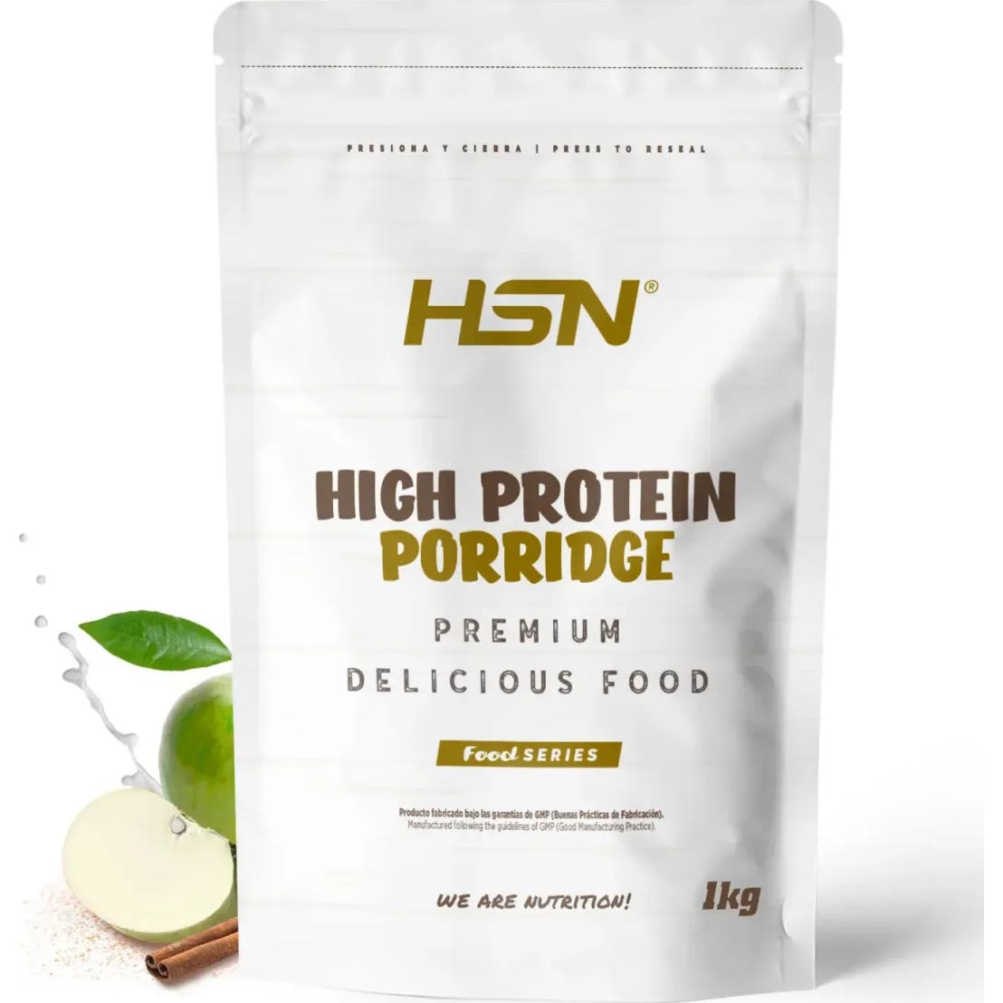 HSN Gachas de Avena Proteicas Manzana y Canela 1kg
