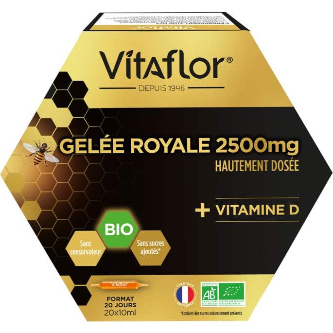 Vitaflor Jalea Real 2500mg + Vitamina D 20x10ml