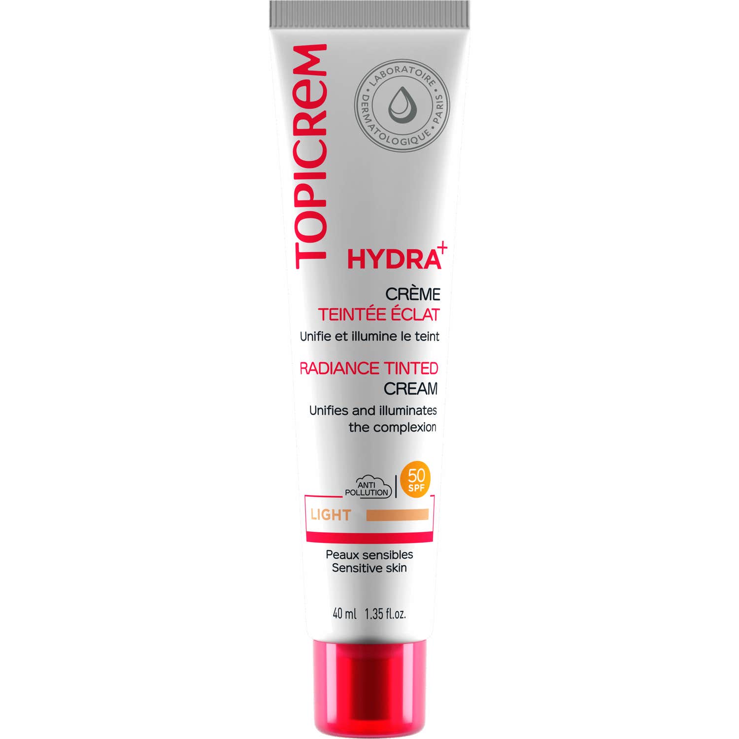 Topicrem HYDRA+ Crema Tintada Color Claro SPF50 40ml