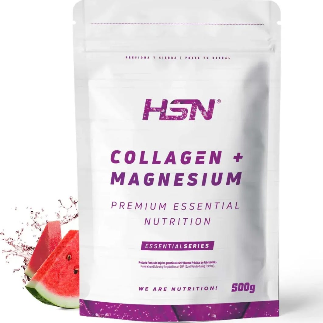 HSN Colágeno Hidrolizado + Magnesio 2.0 en Polvo Sandía 500g