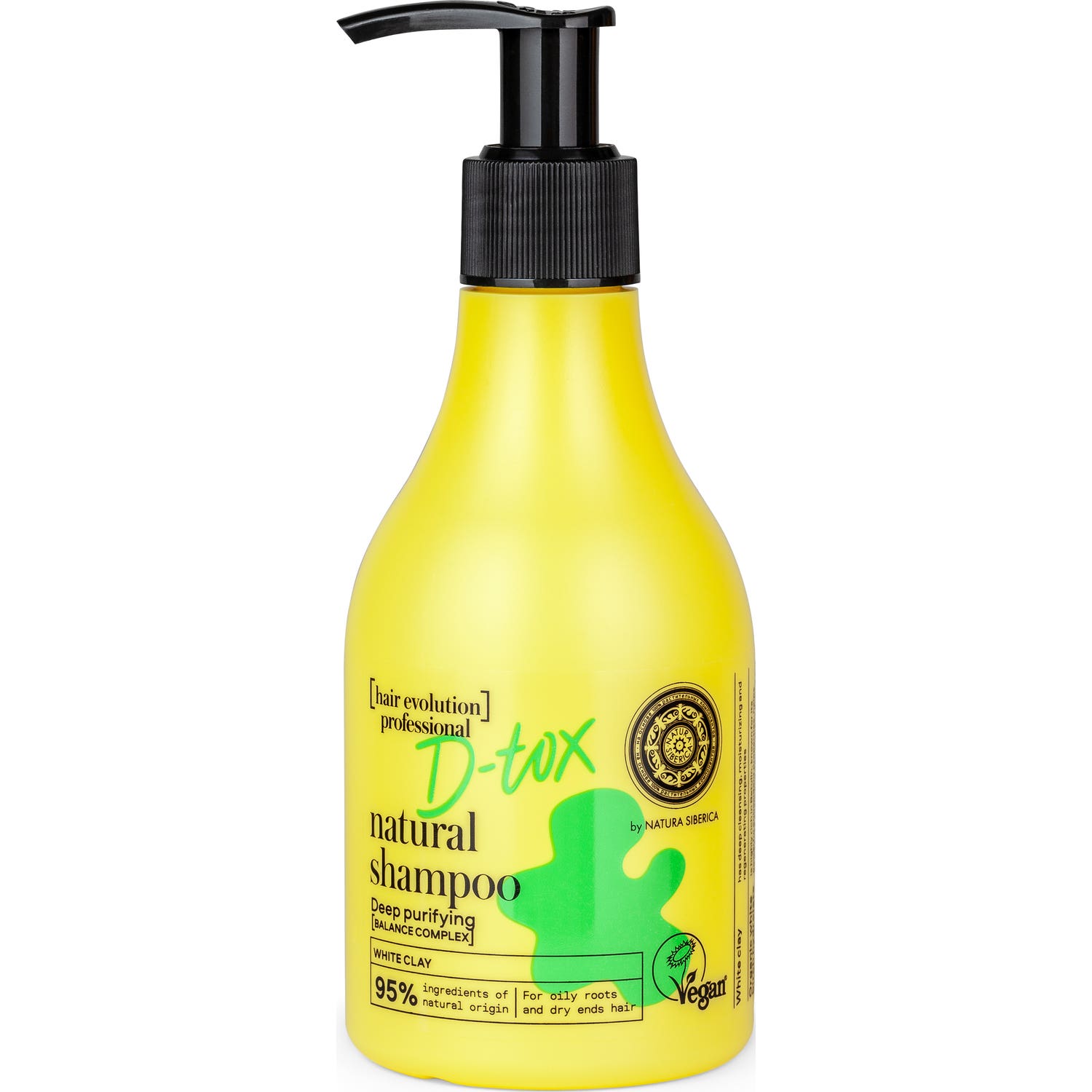 Natura Siberica D-tox Champú Natural de Arcilla Blanca 245ml