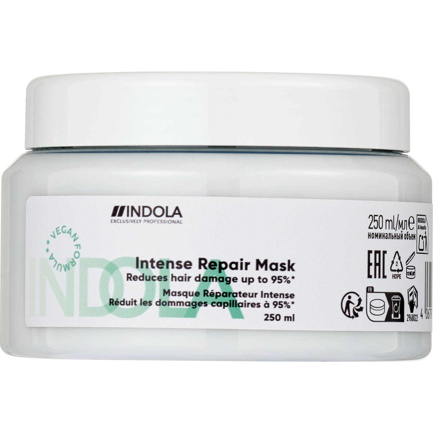 Indola Mascarilla reparación intensa para cabello dañado 250ml