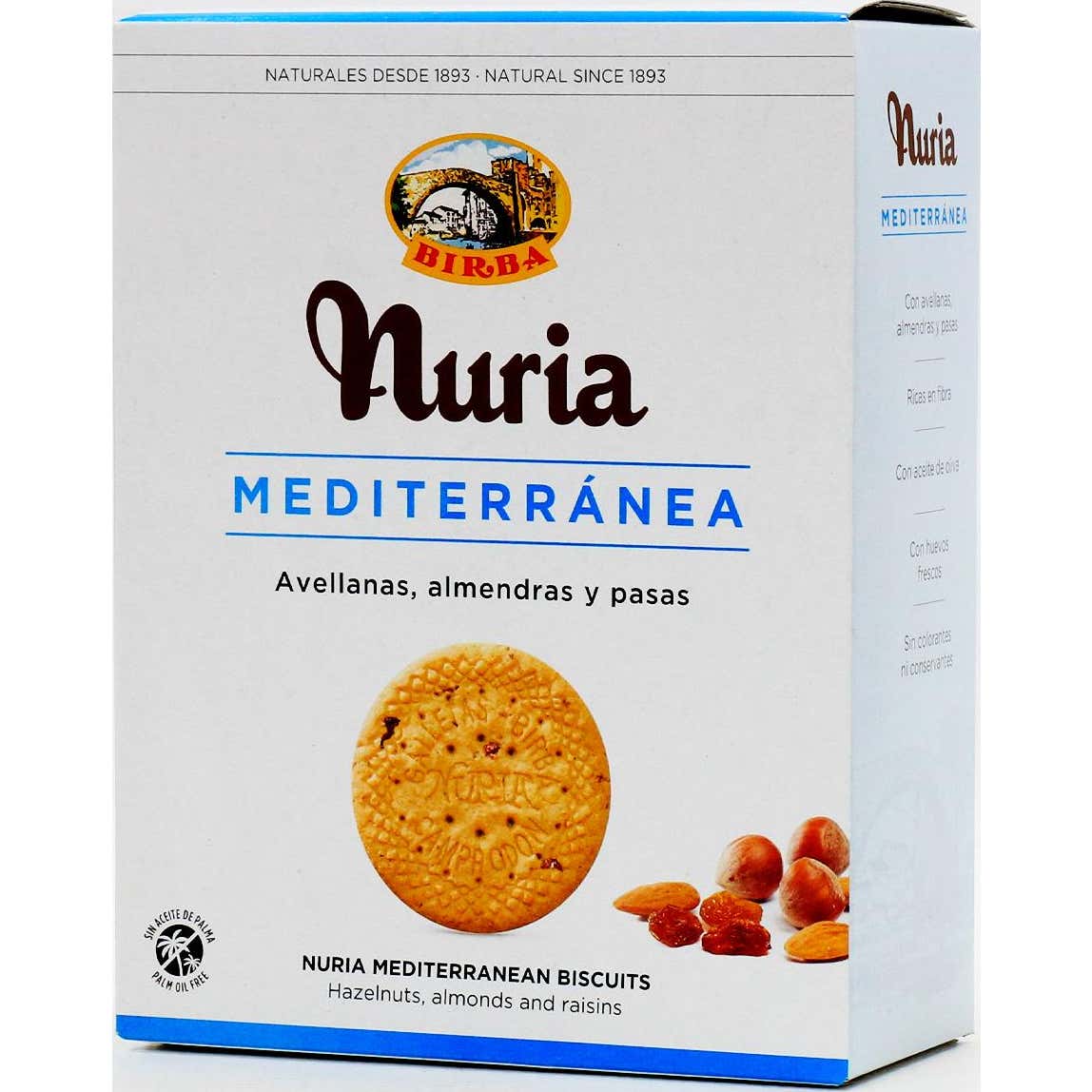 Nuria Galletas Mediterranea Frutos Secos 420g