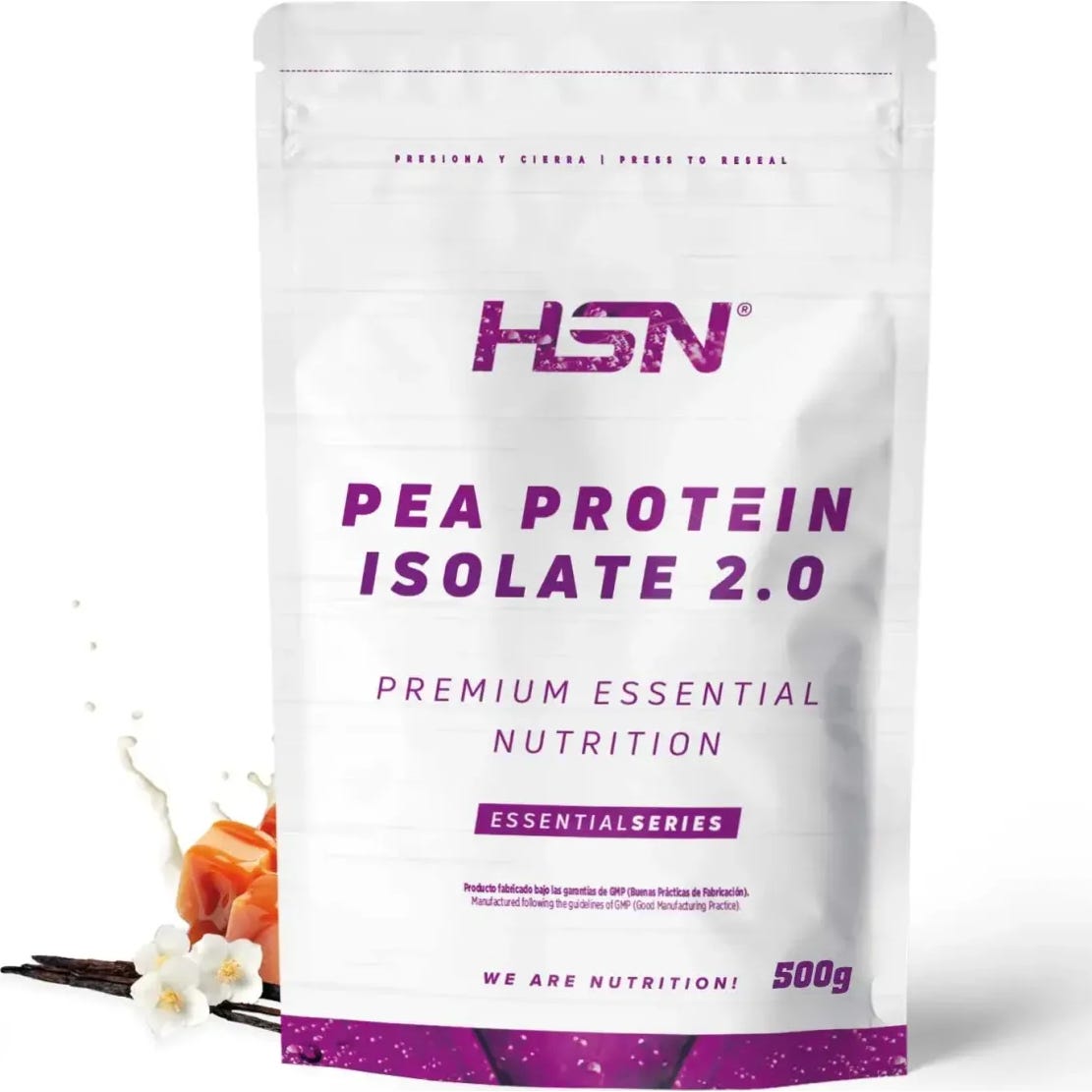 HSN Proteína de Guisante Aislada 2.0 Vainilla y Caramelo 500g