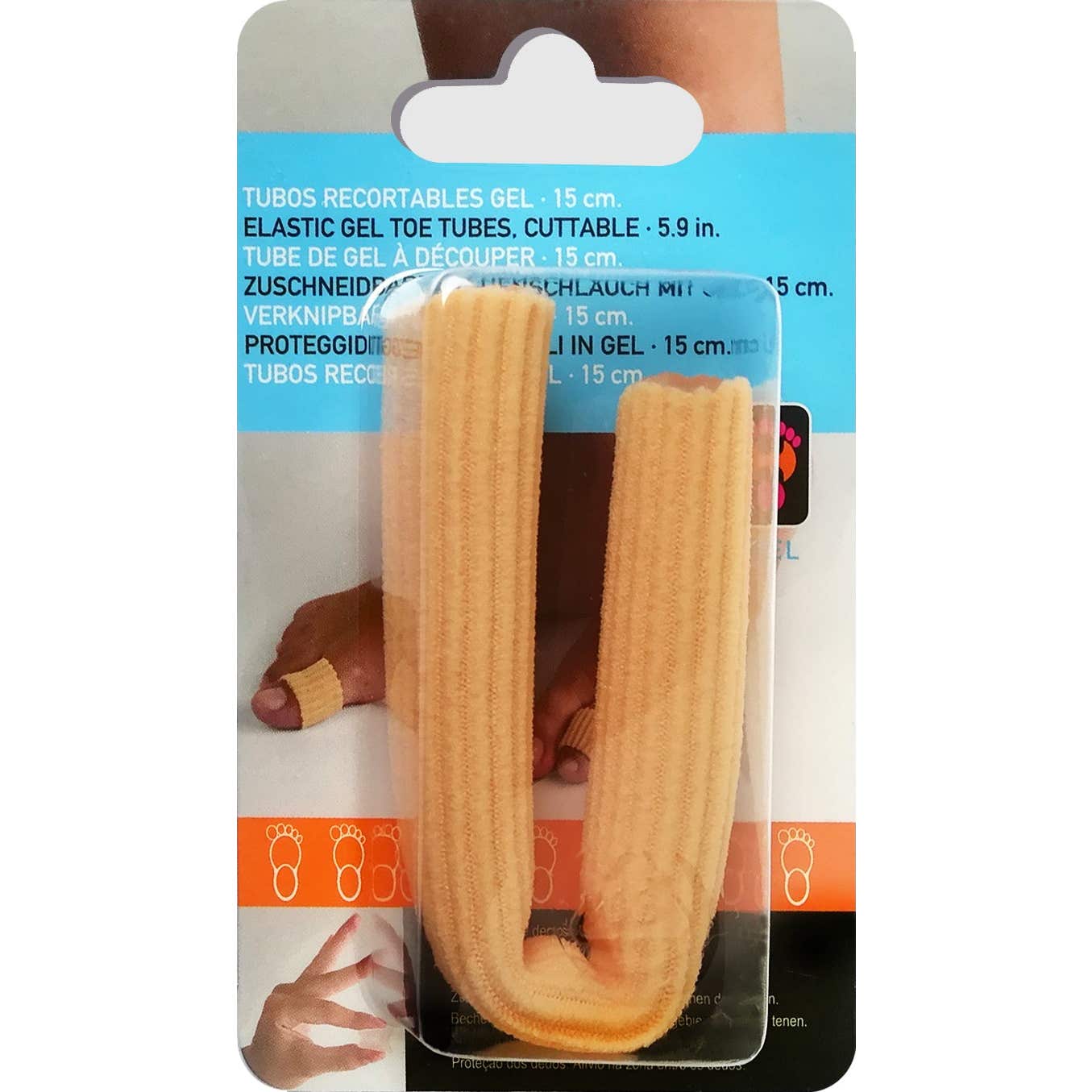 Neh Feet tubos recortables con gel 15cm T-G 1ud