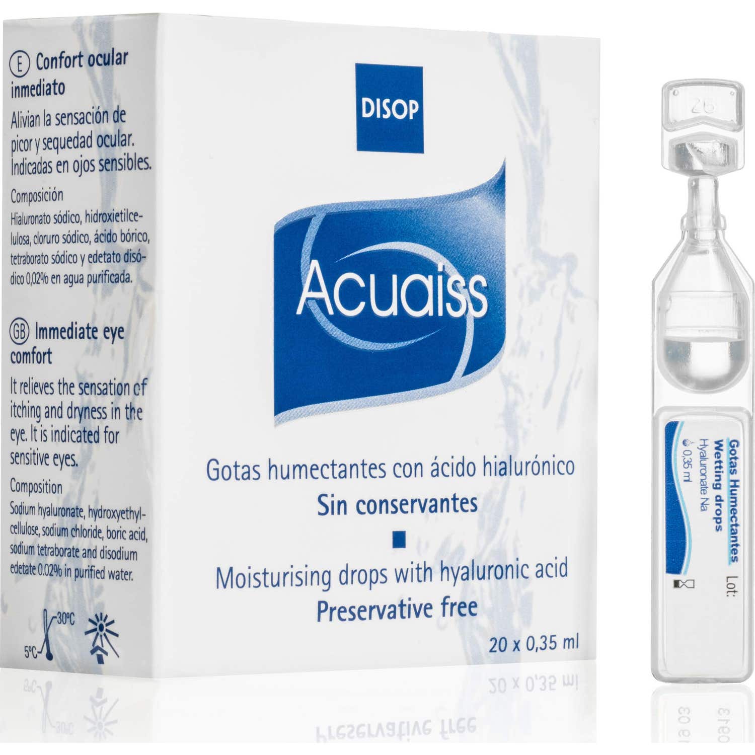 Disop Acuaiss Gotas Humectantes C/ Ac Hialuronico 20x0,35ml