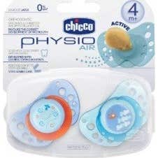 Chicco® Chupete Physio Air Tetina Látex Azul 4 Meses + 2 uds