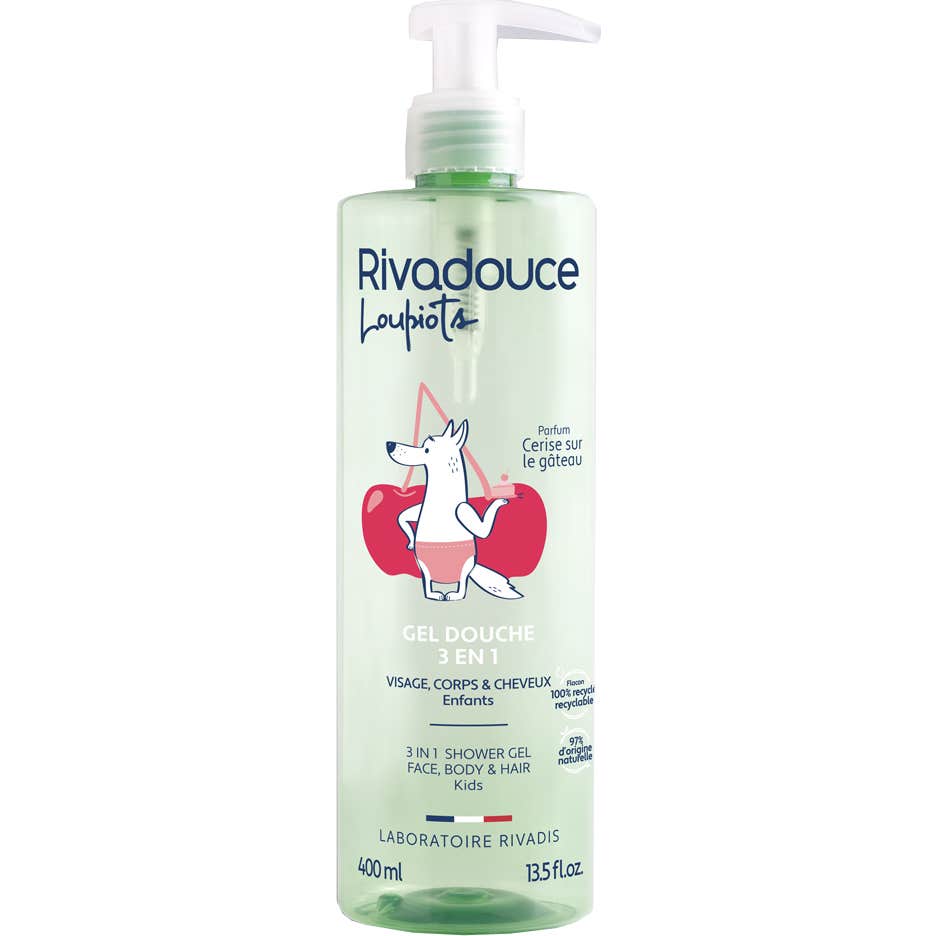 Rivadouce Loupiots Gel de Ducha 3 en 1 Cerise Sur Le Gâteau 400ml