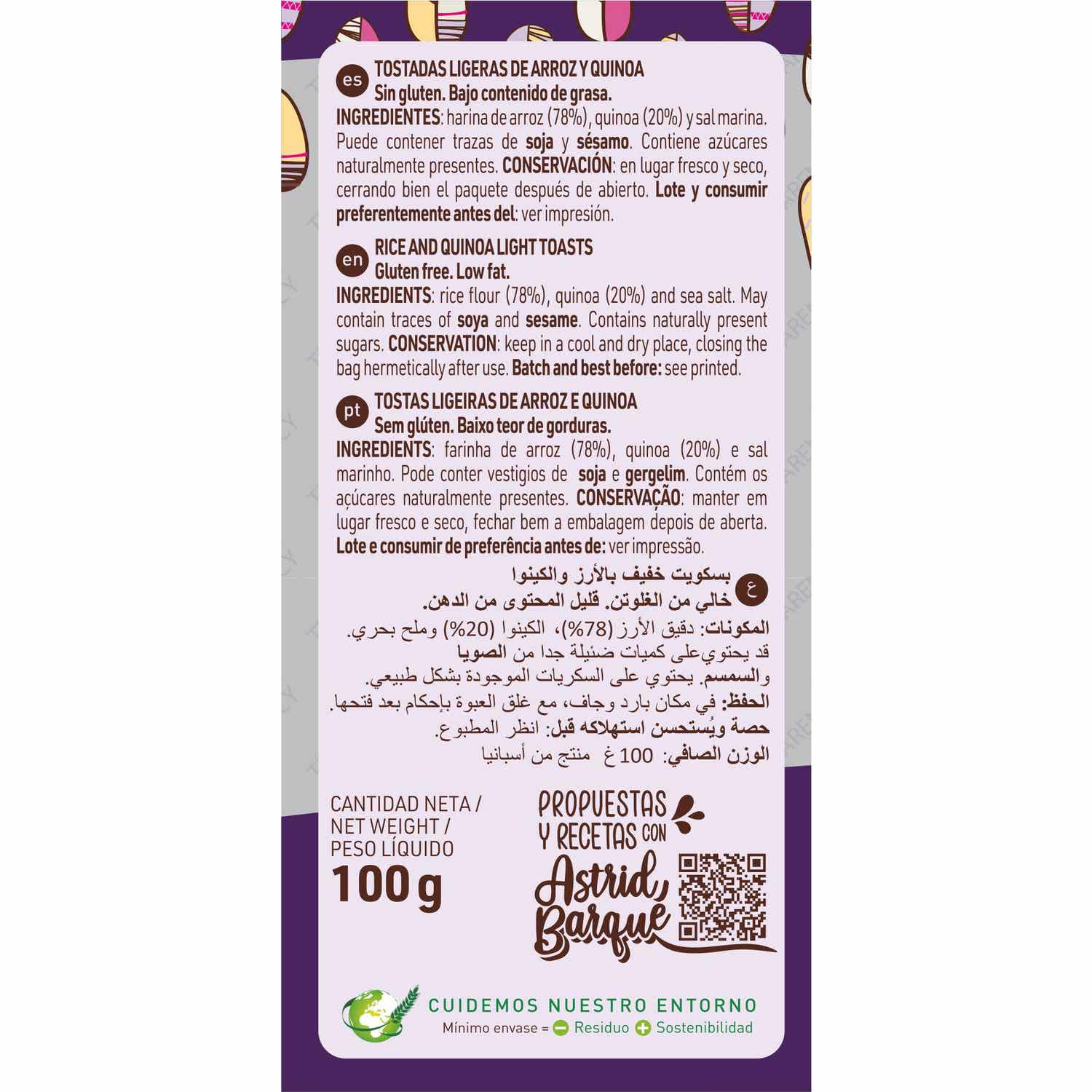 Diet-Radisson Tostadas Ligeras Arroz Quinoa 100g | Natural Doctor