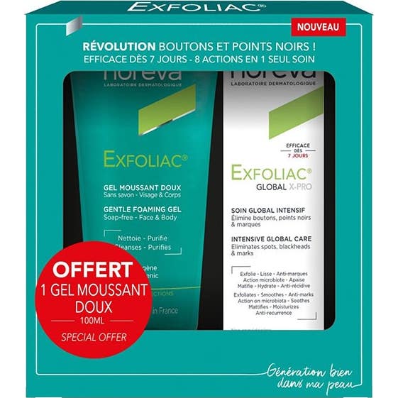 Exfoliac Cofre Gel Espuma Suave 100ml + Global X-Pro 30ml