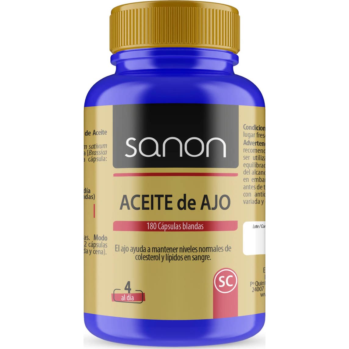 Sanon Aceite De Ajo 180caps