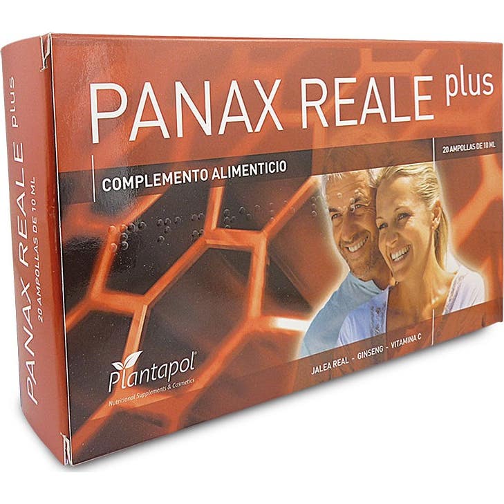 PlantaPol Panax Reale Plus Jalea Real Ginseng Vitamina C 20 Ampollas