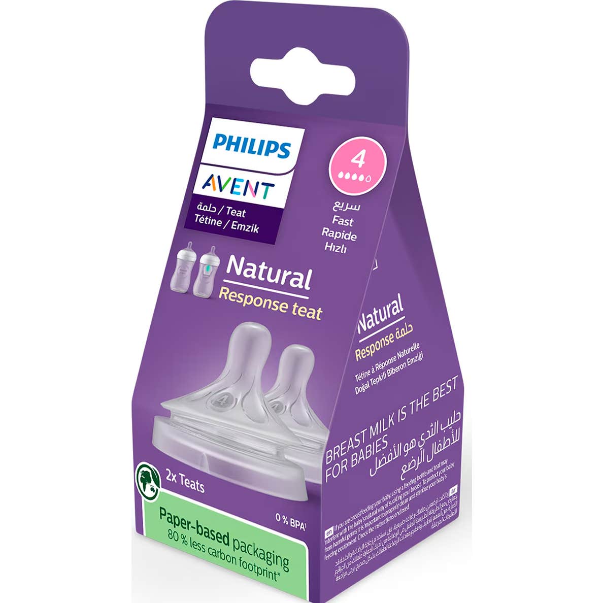 Philips Avent Tetina Flujo Rápido +3m 2uds