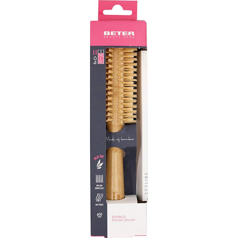 Beter Bamwood Cepillo Redondo Nylon 1ud
