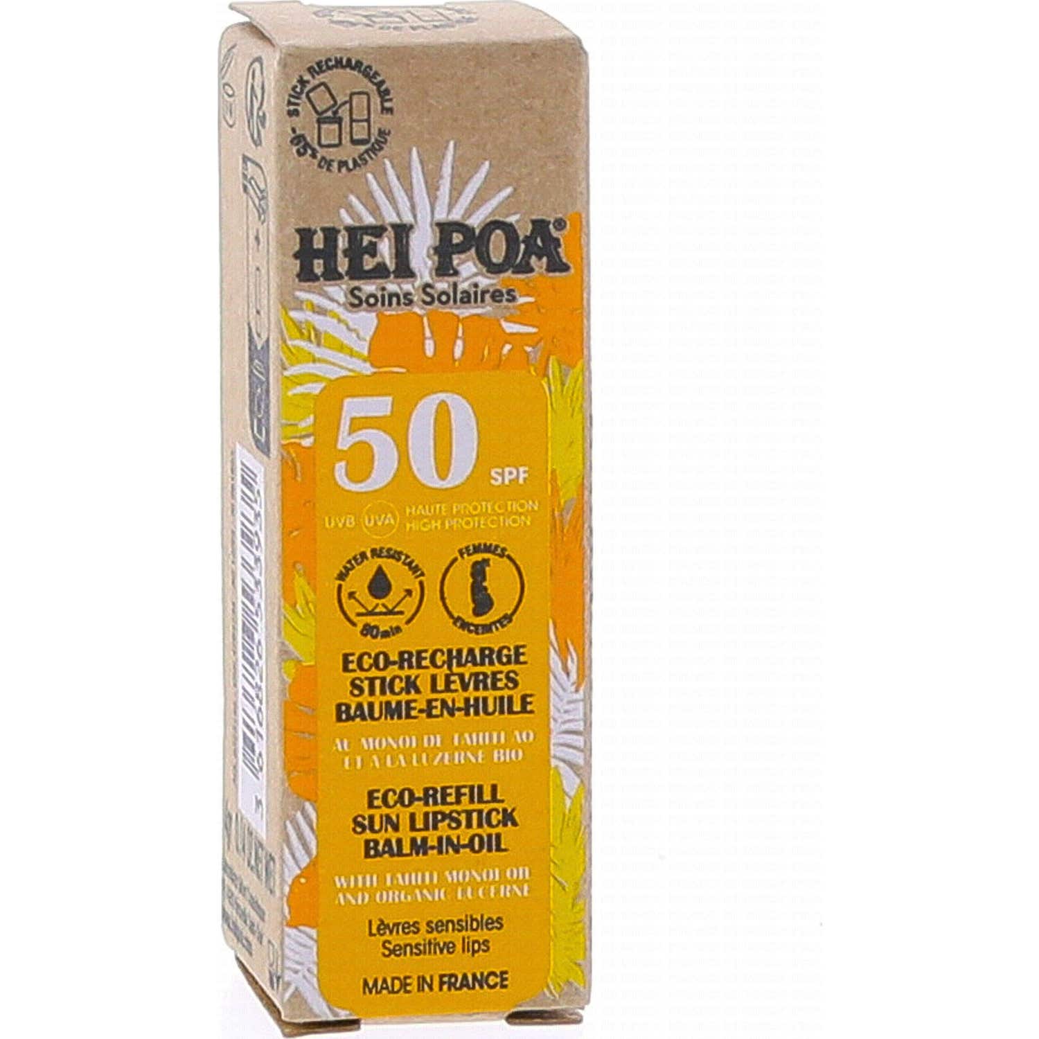 Hei Poa Sun Lip Stick Spf50 Recarga Stick 4g