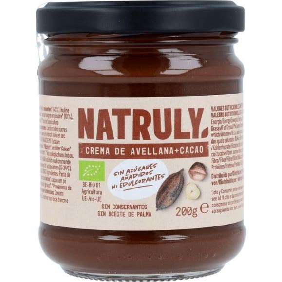 Natruly Crema Avellanas Cacao Bio 200g