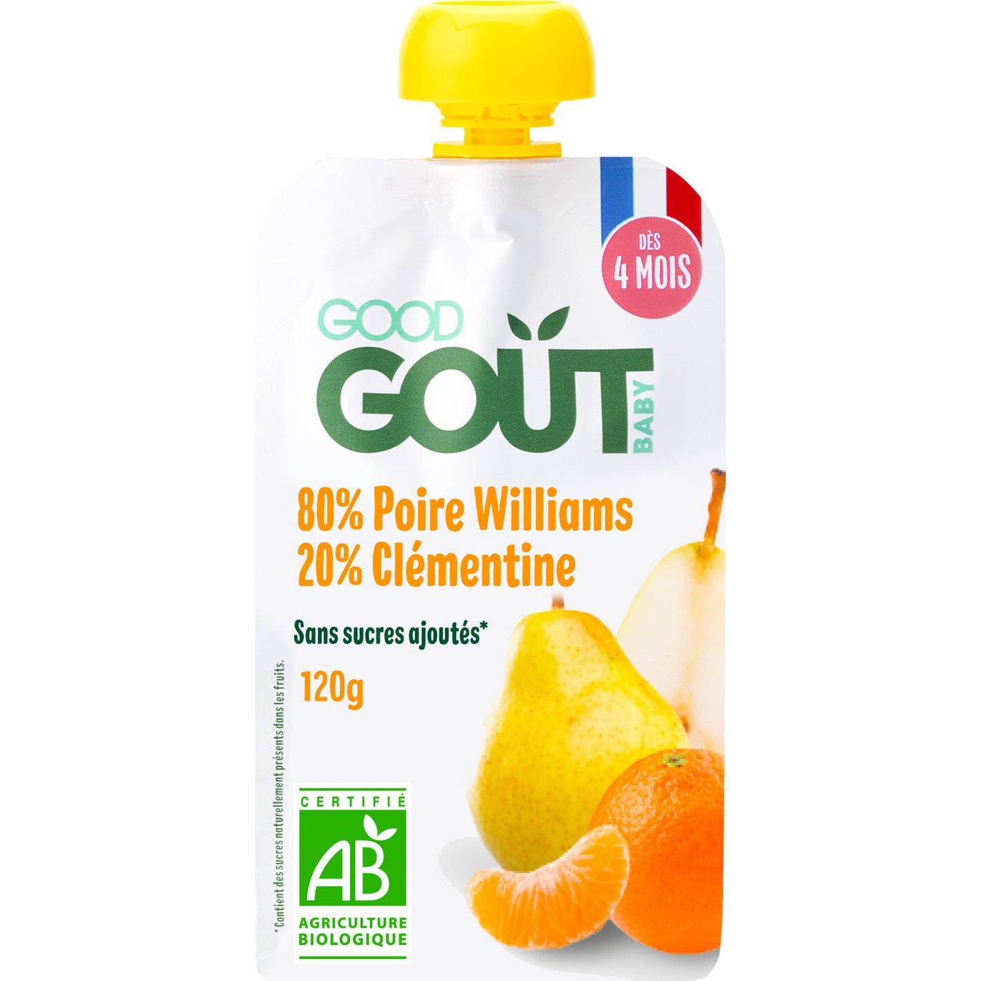Good Gout Postre Baby Pera Clementina 4 Meses Bio 120g