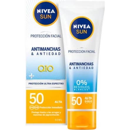 Nive Sun Facial Antimanchas Antiedad Q10 SPF50 50ml