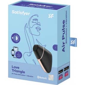 Satisfyer Vibrador y Estimulador de Aire Pulsado Love Triangle Negro 1ud