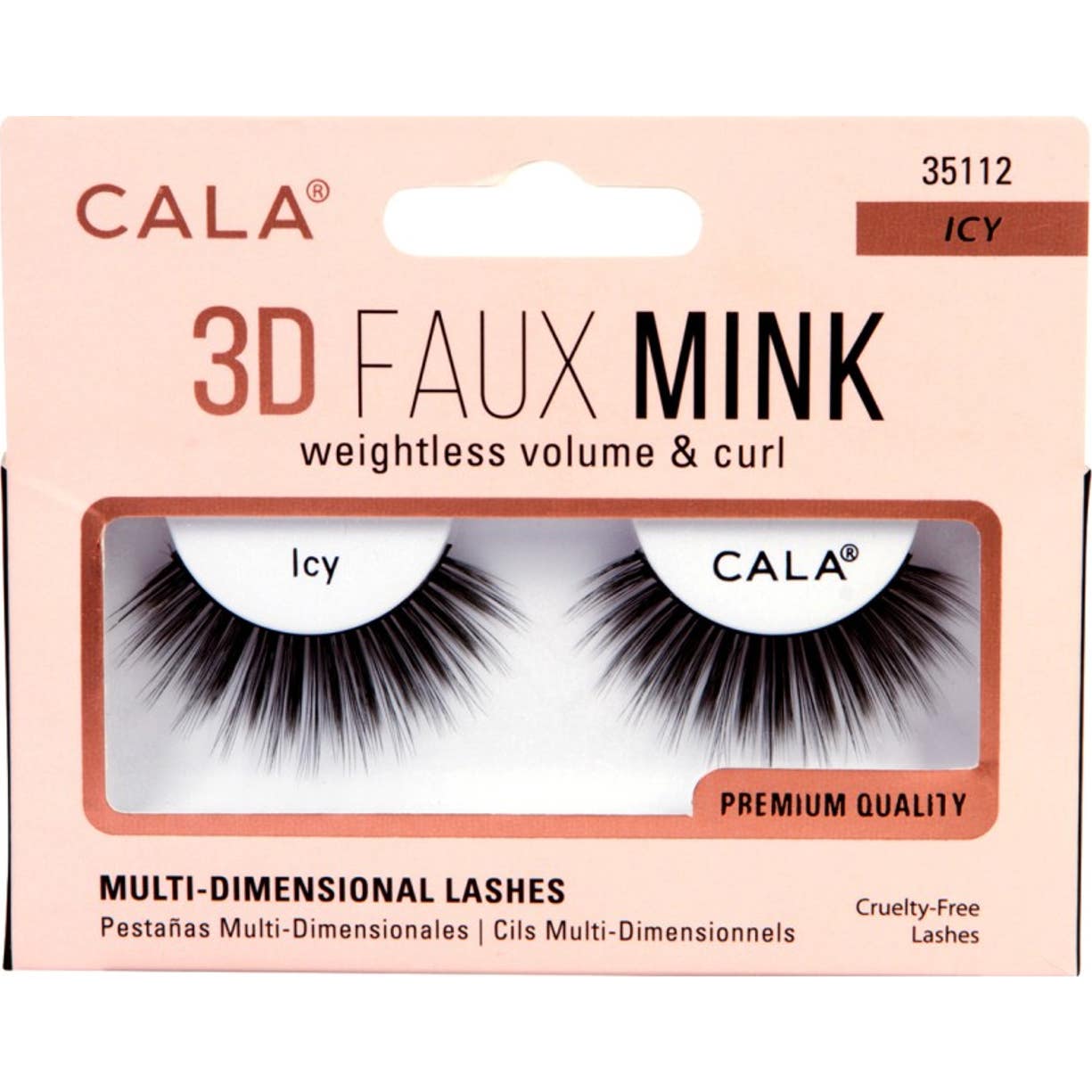 Cala Lashes 3D Faux Mink Pestañas Postizas Icy 1 Par
