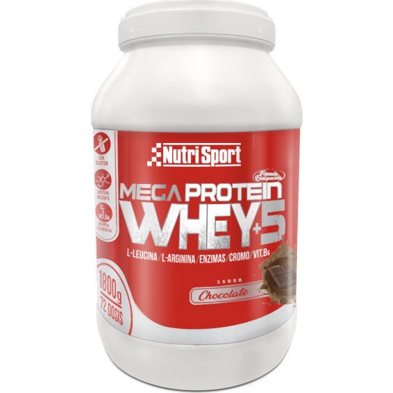 Nutrisport Mega Protein Whey +5 Chocolate 1,8kg