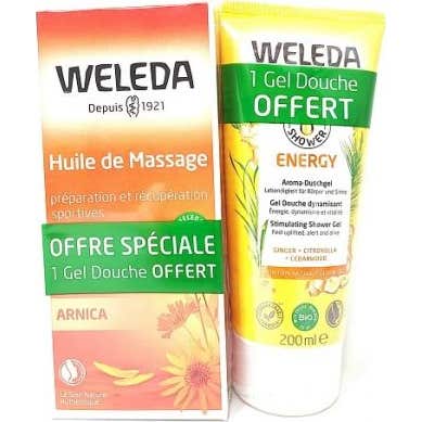 Weleda Arnica Duo Aceite Masaje 200ml + Gel Ducha Energy 200ml