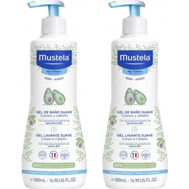 Mustela Gel de Baño Suave Duplo 2x500ml