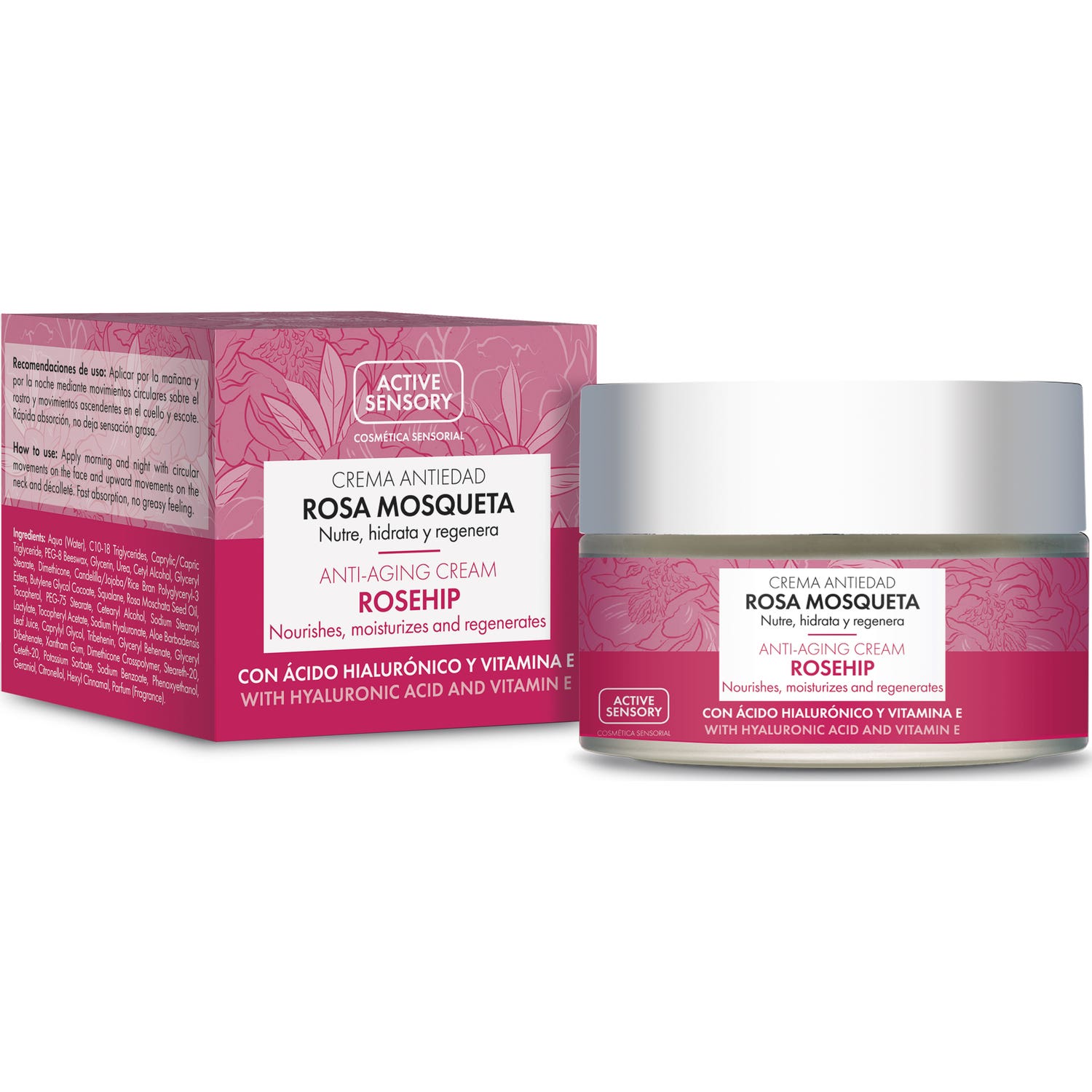 Active Sensory Crema Facial Rosa Mosqueta 50ml