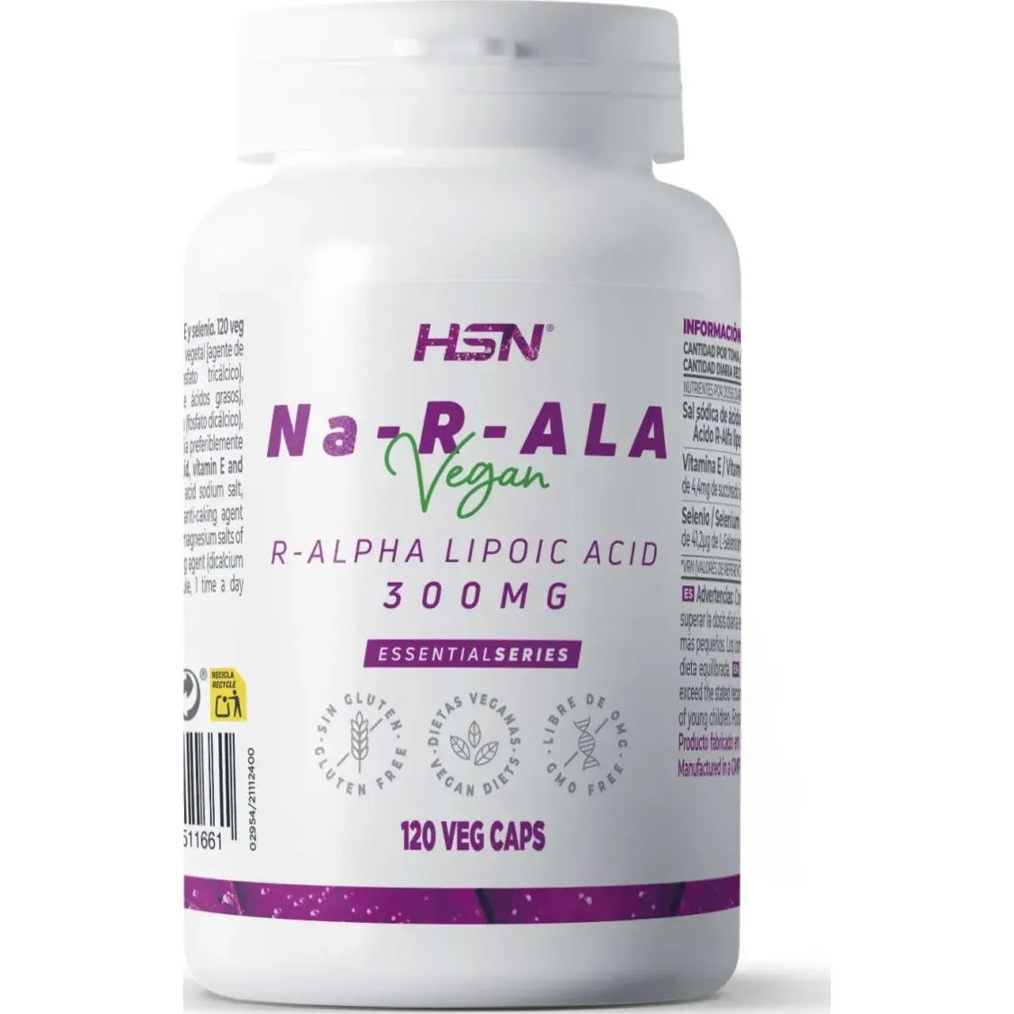 HSN Ácido R-Alfa Lipoico 300mg 120vcaps