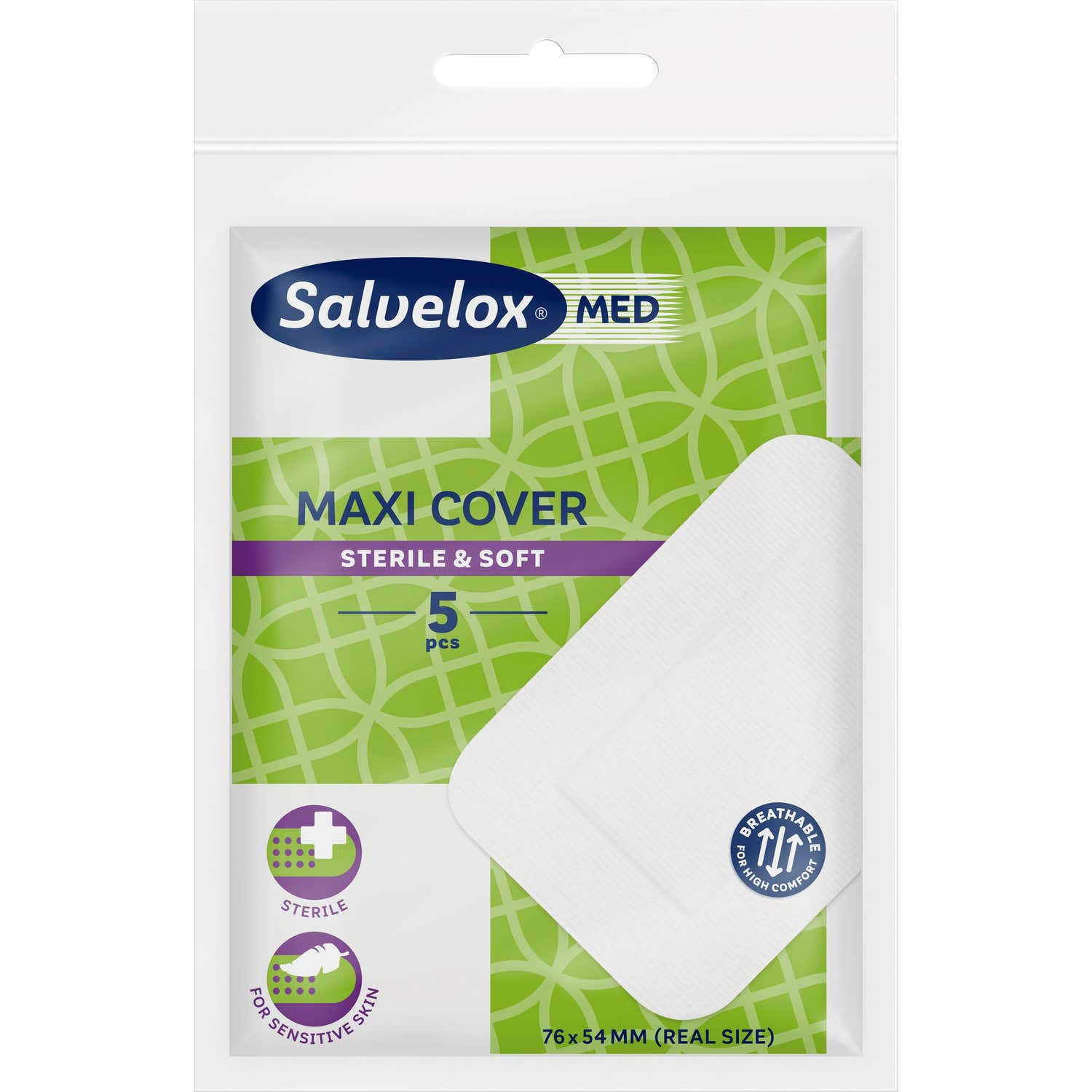 Salvelox Maxi Cover Estéril apósitos 76mmx54mm 5uds