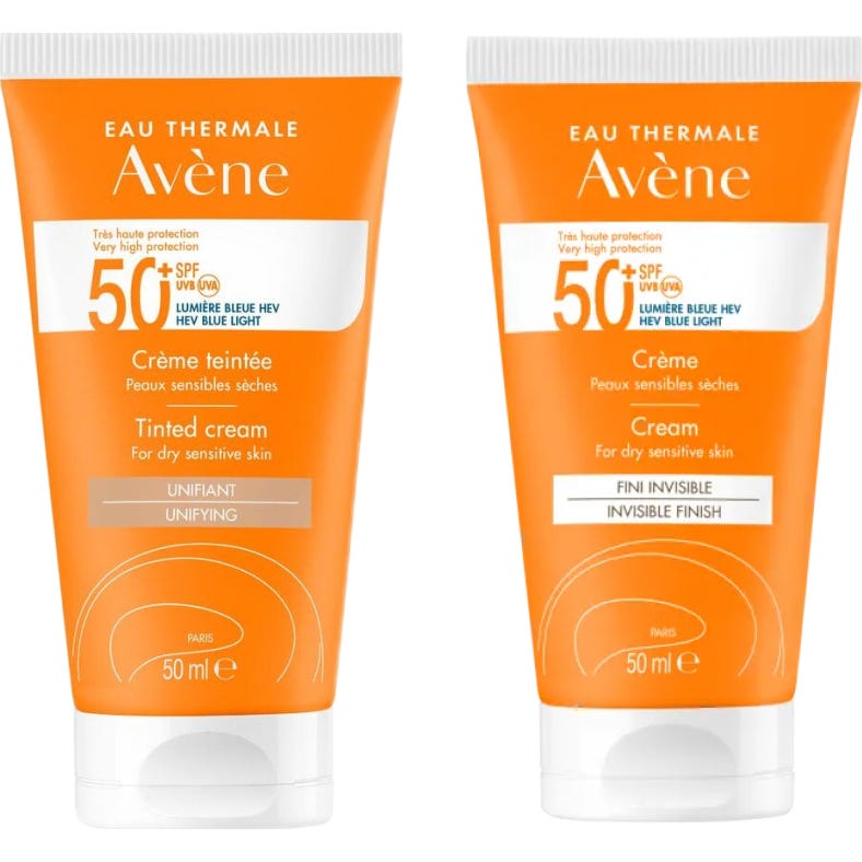 Avène Pack Crema con Color SPF50+ 50ml + Crema Solar Piel seca SPF50 50ml