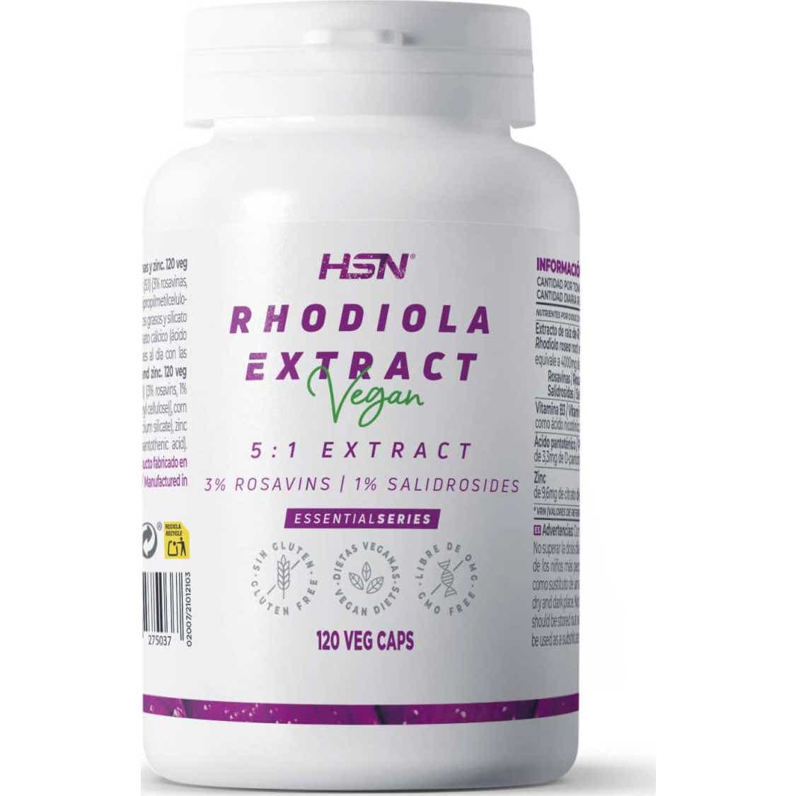 HSN Extracto de Rhodiola Rosea 5:1 400mg 120vcaps