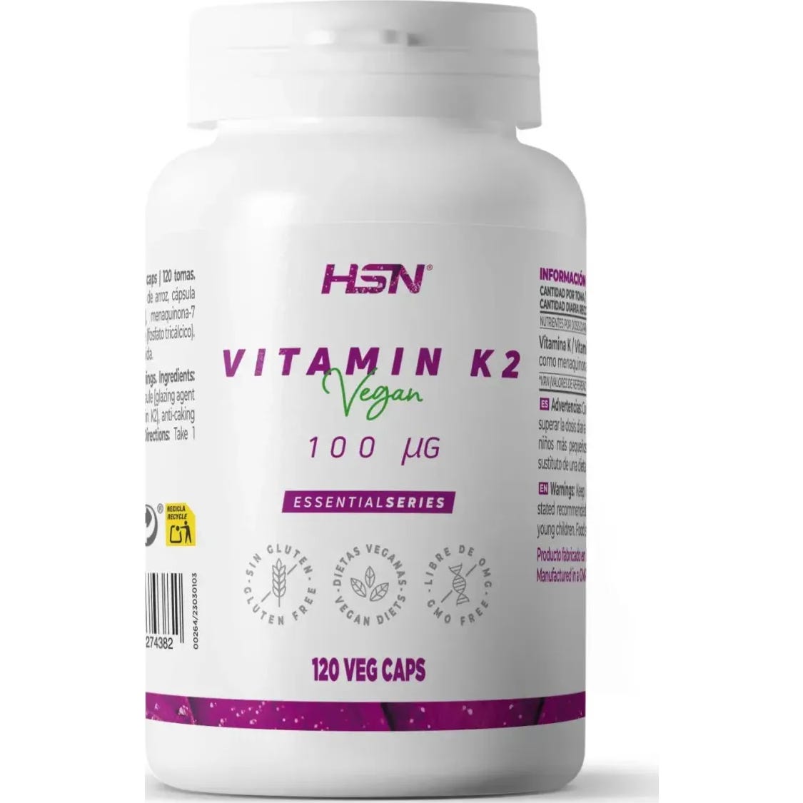 HSN Vitamina K2 100mcg 120vcaps