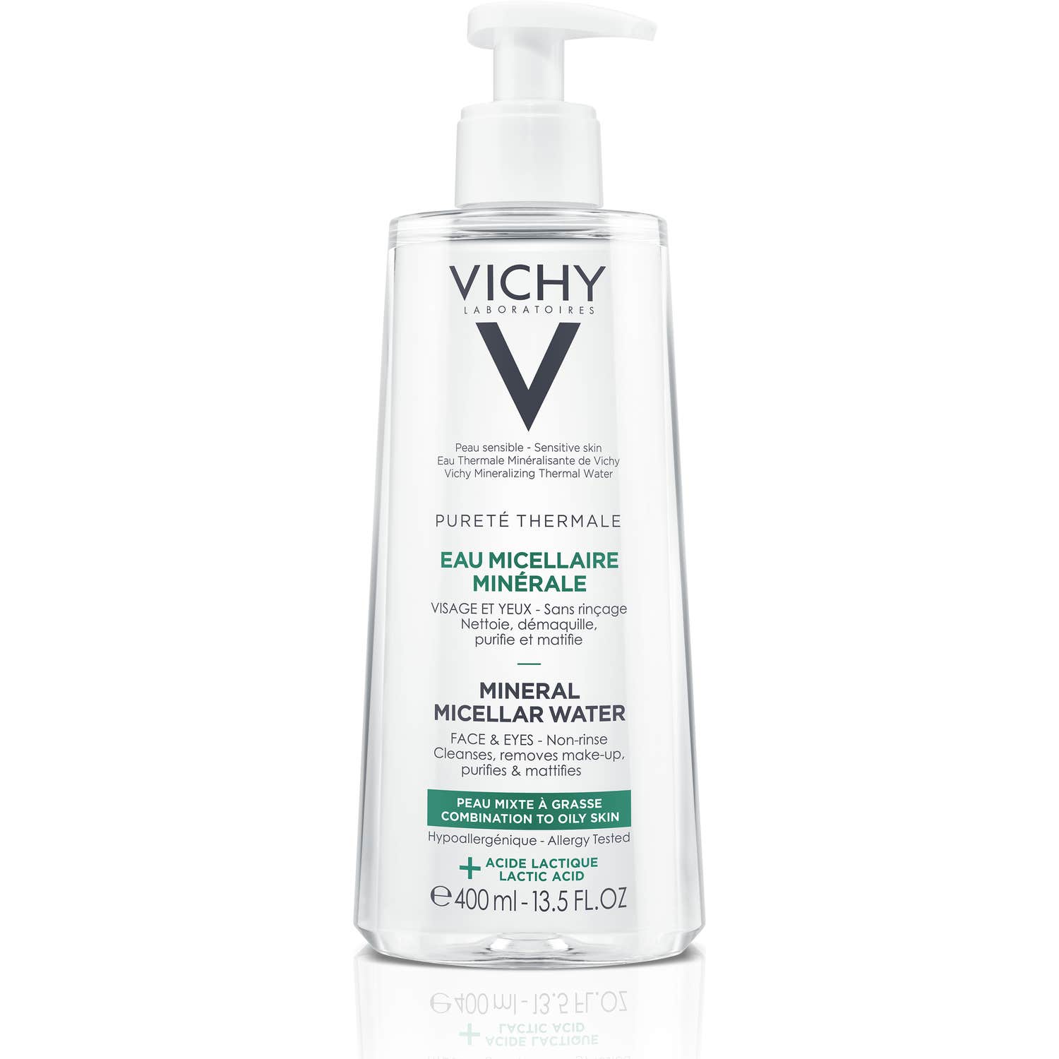 Vichy Pureté Thermale Agua Micelar Piel Mixta Grasa 400 ml