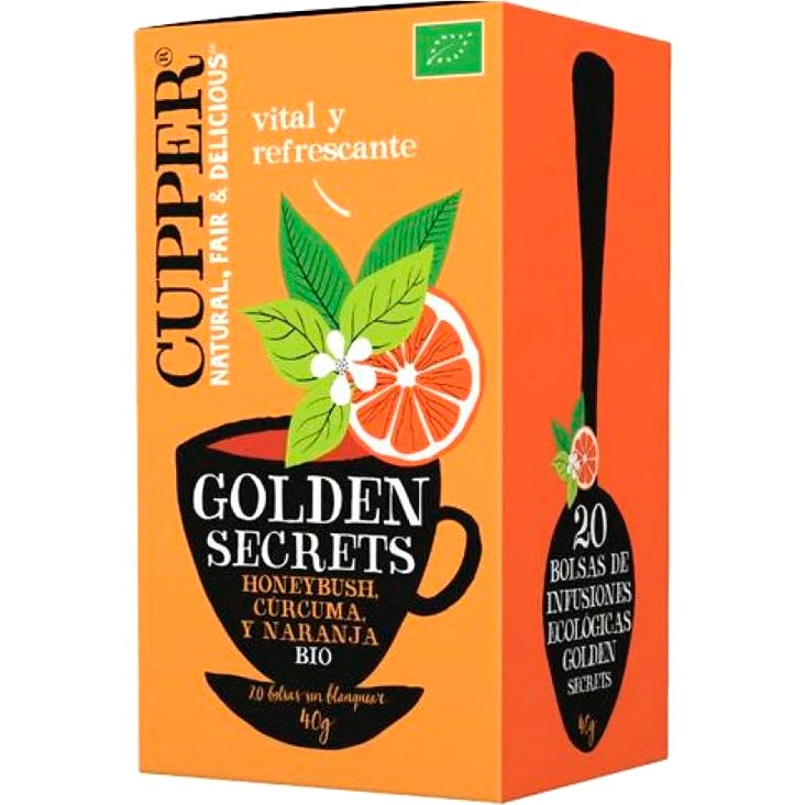 Cupper Naranja Infusión Golden Secrets Bio 20 Bolsitas - Imagen 4