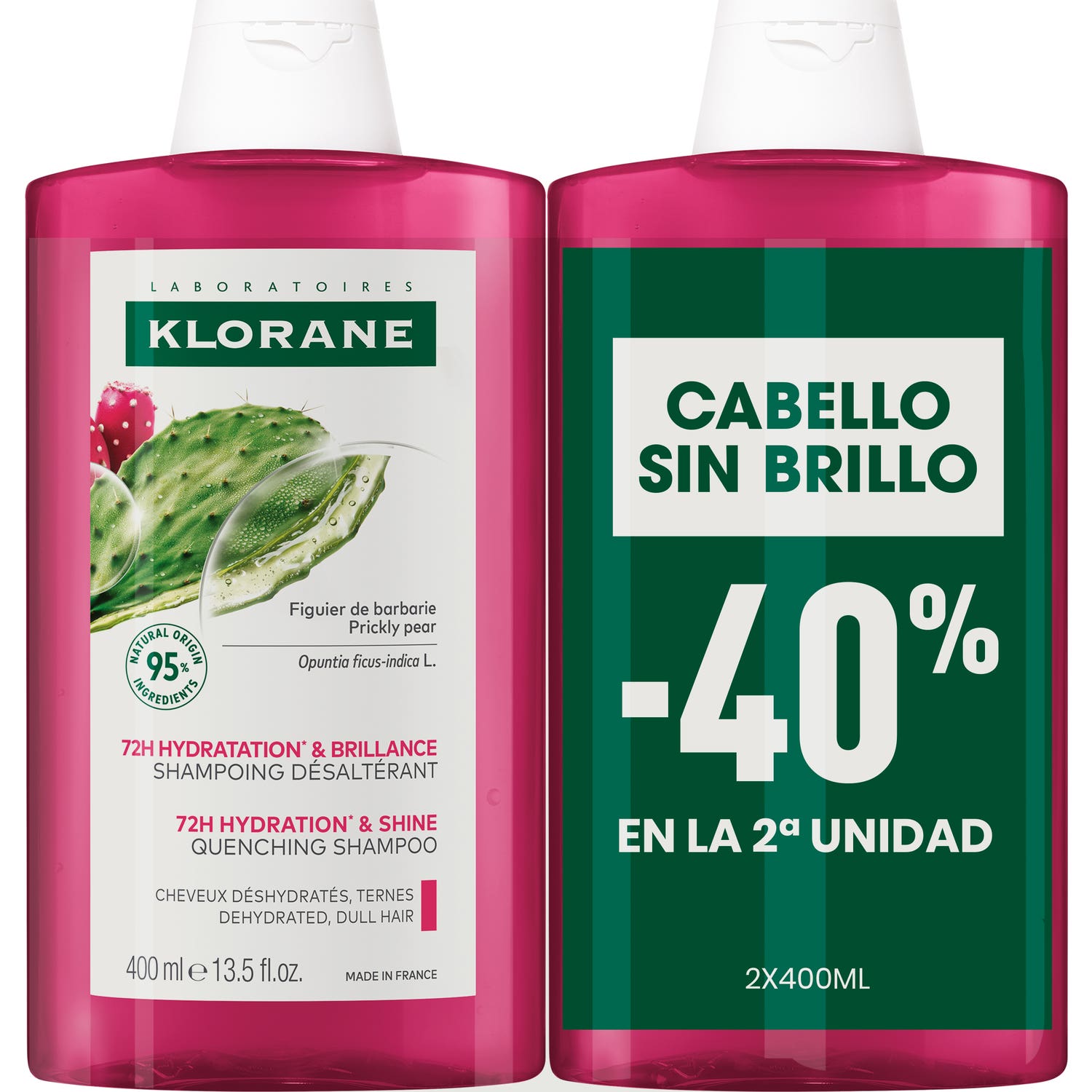 Klorane Champú Higo de Barbaria 2x400ml