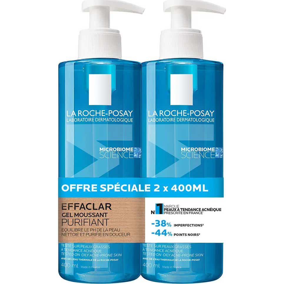 La Roche-Posay Effaclar Gel Limpiador Purificante 2x400ml