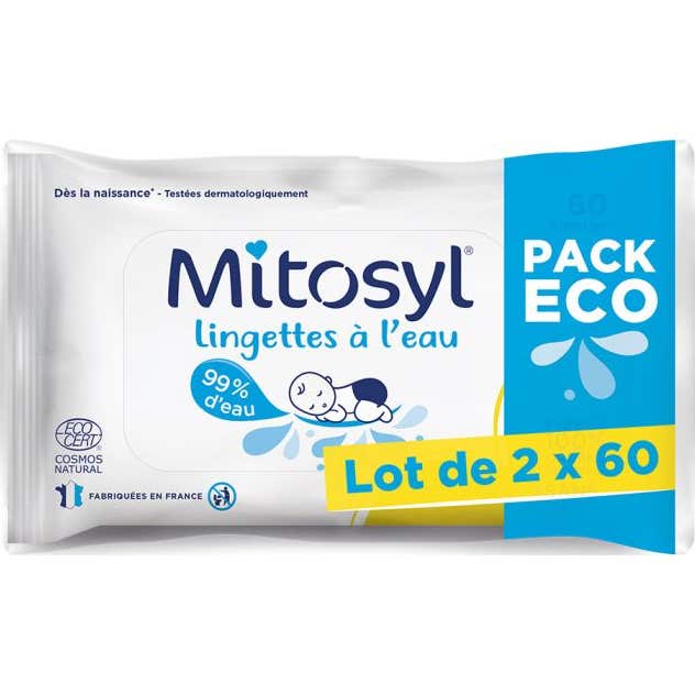 Mitosyl Pack Eco Toallitas al Agua 2x60 uds